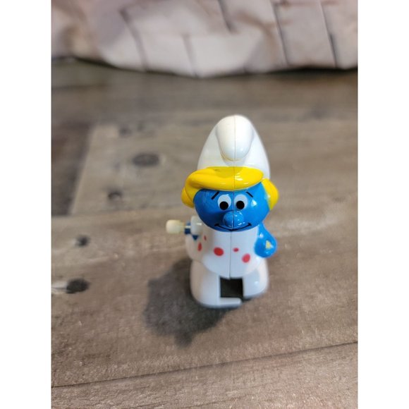 Galoob 1982 girl smurf smurfette AS IS wind up toy - Picture 3 of 6